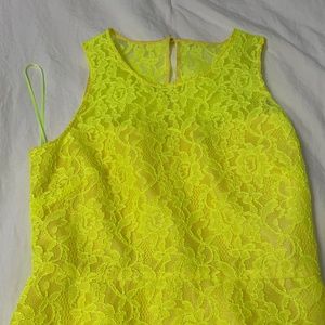J. Crew yellow lacy dress